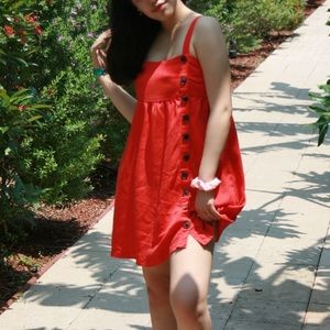 urban outfitters red sundress